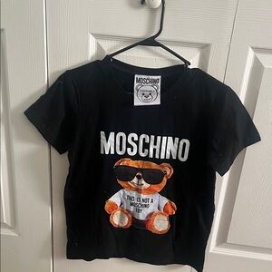Moschino Black Tee with Bear Design